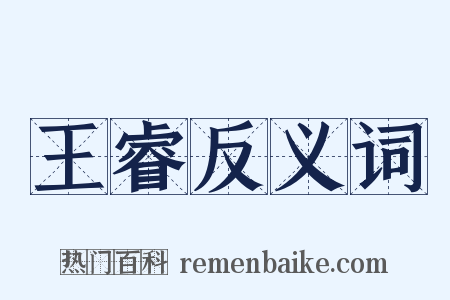 王睿反义词是什么意思的图片